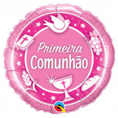 Balão Comunhão Rosa 46cm