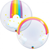 Balão Deco Bubble Rainbow Clouds