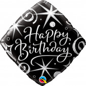 Balão Diamante Happy Birthday