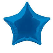 Balão Estrela Azul Metalizado 45cm