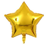 Balão Estrela Dourado Metalizado 43cm