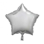 Balão Estrela Prateado Metalizado 46cm