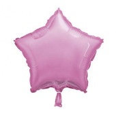 Balão Estrela Rosa Claro Metalizado 46cm