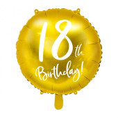 Balão Foil 18th Birthday 45cm