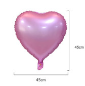 Balão Foil 45cm Coração Rosa Claro