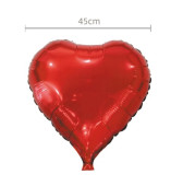 Balão Foil 45cm Coração Vermelho