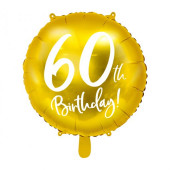 Balão Foil 60th Birthday 45cm