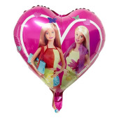 Balão Foil Barbie Coração 45cm