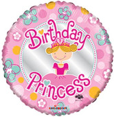 Balão Foil Birthday Princess 46cm
