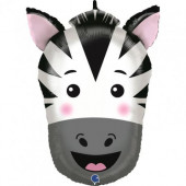 Balão Foil Cabeça Zebra 74cm