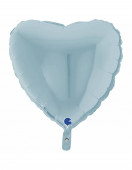 Balão Foil Coração Azul Pastel 46cm