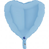 Balão Foil Coração Azul Pastel