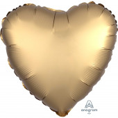 Balão Foil Coração Dourado Acetinado 43cm