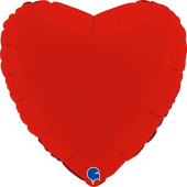 Balão Foil Coração Matte Vermelho 46cm