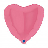 Balão Foil Coração Rosa Bubble Gum 46cm
