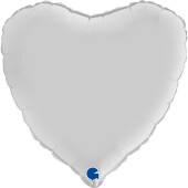 Balão Foil Coração Satin Branco 46cm