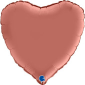 Balão Foil Coração Satin Rose Gold 46cm