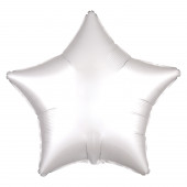 Balão Foil Estrela Branco Acetinado 48cm