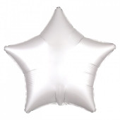 Balão Foil Estrela Branco Silk 48cm
