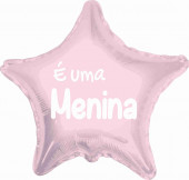 Balão Foil Estrela É uma Menina Rosa