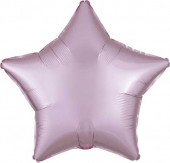 Balão Foil Estrela Rosa Pastel Acetinado 48cm