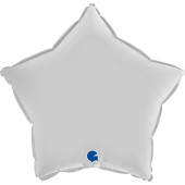 Balão Foil Estrela Satin Branco 46cm