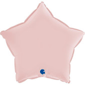 Balão Foil Estrela Satin Rosa Pastel 46cm