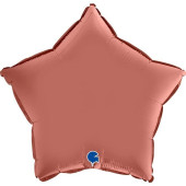 Balão Foil Estrela Satin Rose Gold 46cm