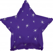 Balão Foil  Estrela Sparkle Roxo