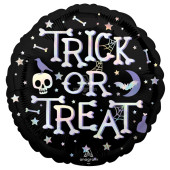 Balão Foil Halloween Trick or Treat Holográfico 45cm