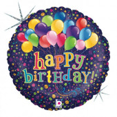 Balão Foil Happy Birthday Balões 46cm