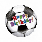 Balão Foil Happy Birthday Bola Futebol 46cm