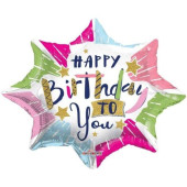 Balão Foil Happy Birthday Confetti Fun 50cm