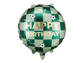 Balão Foil Happy Birthday Futebol 35cm