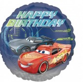 Balão Foil metálico Cars Disney - Happy Birthday
