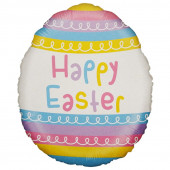 Balão Foil Ovo Páscoa Happy Easter 46cm