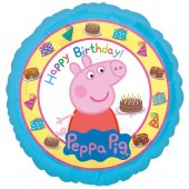 Balão Foil Peppa de 45cm - Happy  Birthday