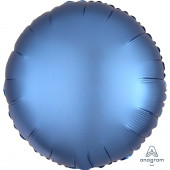 Balão Foil Redondo Azul Acetinado 43cm