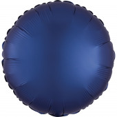 Balão Foil Redondo Azul Navy Acetinado 43cm