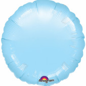 Balão Foil Redondo Azul Pastel  17