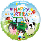 Balão Foil Redondo Happy Birthday Quinta 46cm