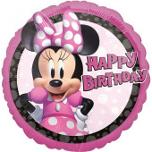 Balão Foil Redondo Minnie Happy Birthday 43cm