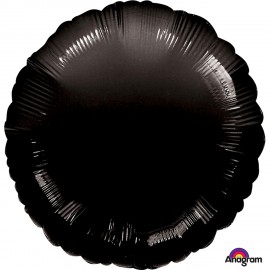 Balão Foil Redondo Preto 43cm