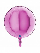 Balão Foil Redondo Rosa Fúscia 46cm