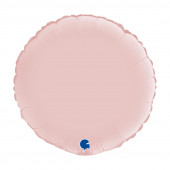 Balão Foil Redondo Rosa Pastel 46cm