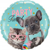Balão Foil Redondo Studio Pets Party Time 46cm