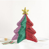 Balão Foil Standing Árvore Natal Colorida 55cm