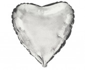 Balão Foil Super Shape Coração Prateado