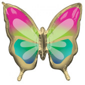 Balão Foil Supershape Borboleta Tropical 76cm