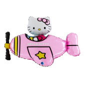 Balão Foil SuperShape Hello Kitty Avião 76cm